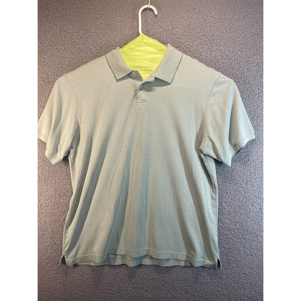 Haggar Polo Mens Large Gray Short Sleeve casual preppy